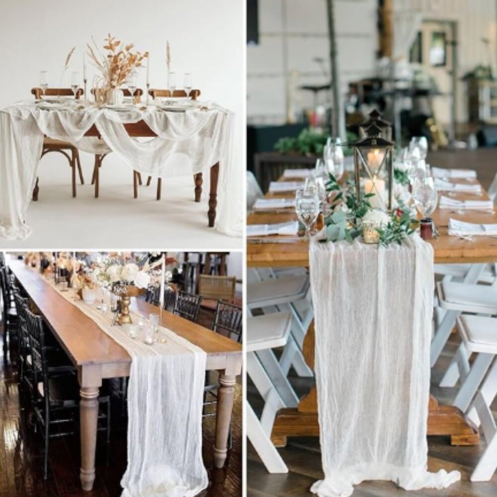 NIB set of 6 cheese cloth table runner